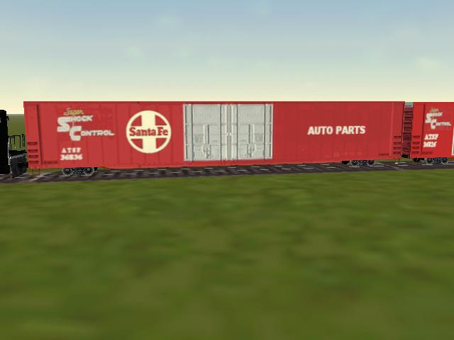 Message Areas - "SD80MAC and All; Two 86ft Santa Fe boxcars" – image 1