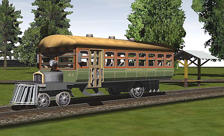 Chesapeake & Western Railbus #51 - Port City Car Compan – image 10