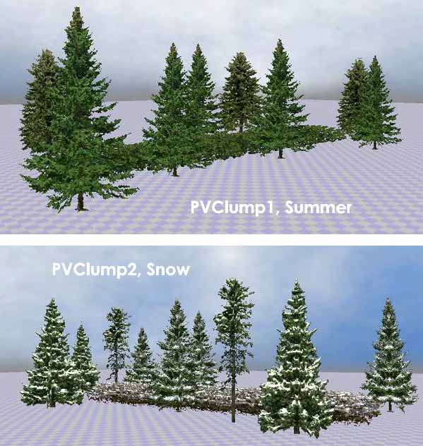 PVClump - New pine clumps, brush, and a bonus tree – image 1